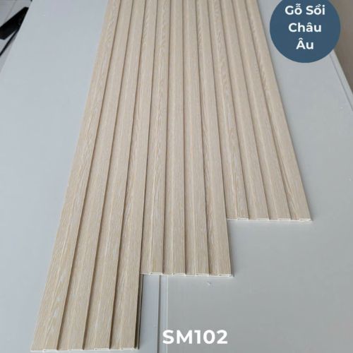 Tấm ốp lam 4 sóng thấp 15cm-12mm-3m HT-SM102