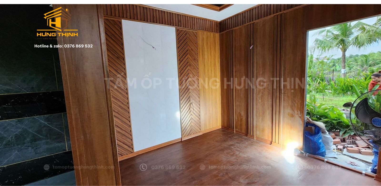 Ốp tường PVC quận 2 tạo điểm nhấn độc đáo cho gian phòng