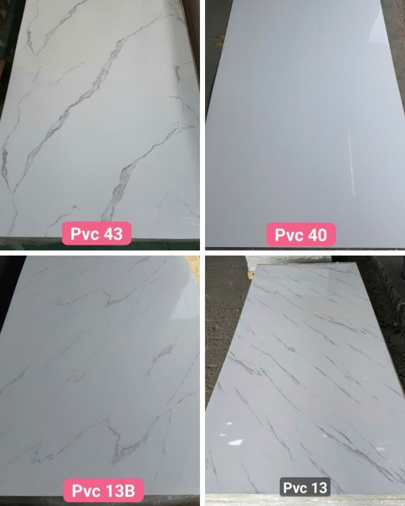 Tấm ốp tường PVC màu trắng