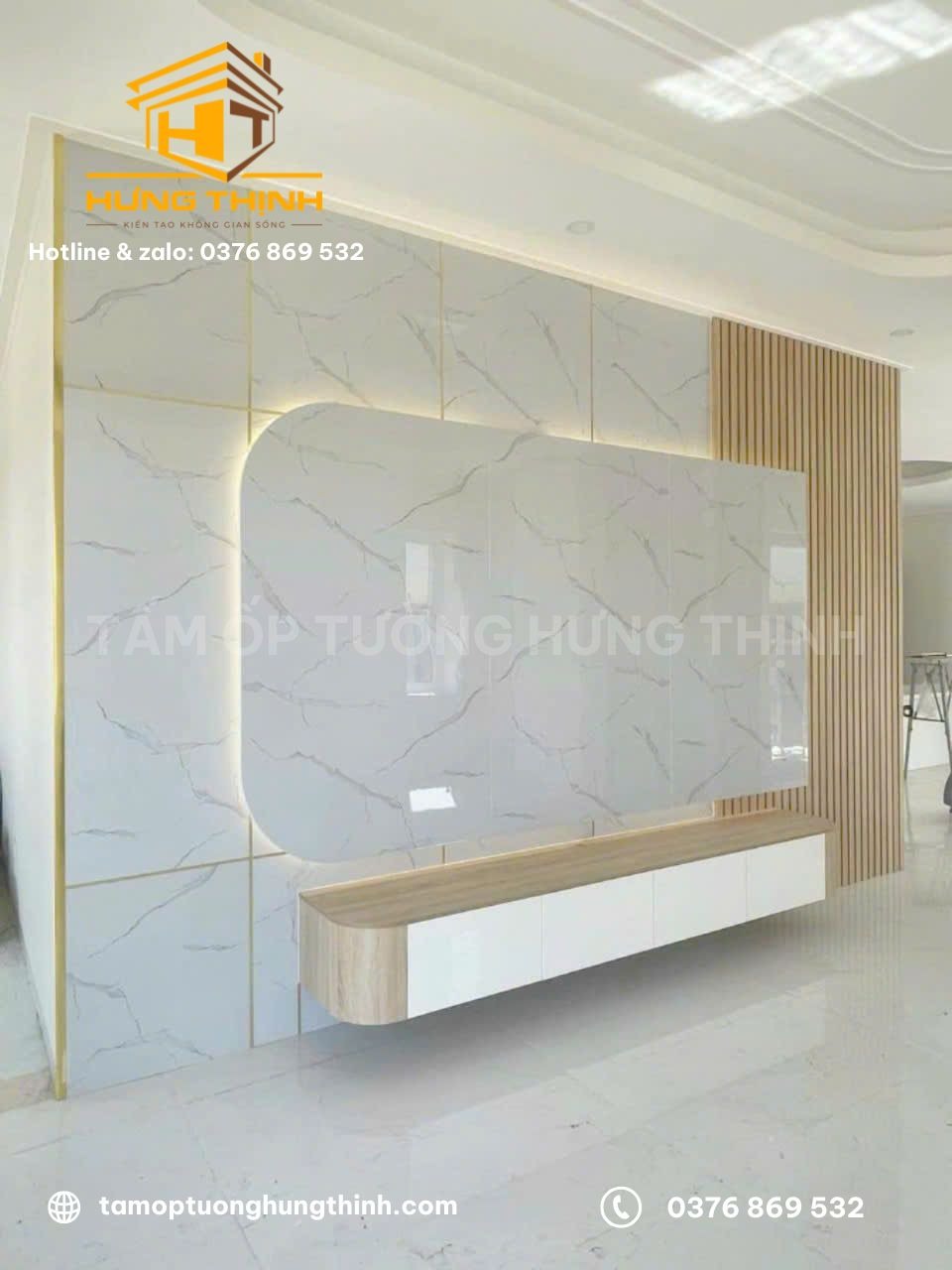 Tấm nhựa PVC Bình Dương HT-PVC-04 tạo điểm sang trọng