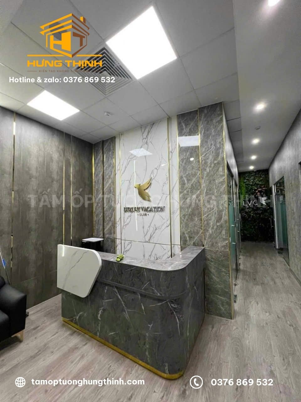Tấm ốp tường vân đá hiện đại cho cửa hàng