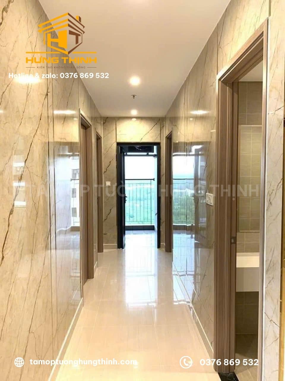 Công trình nhà phố ốp tấm nhựa PVC tại Quận 6