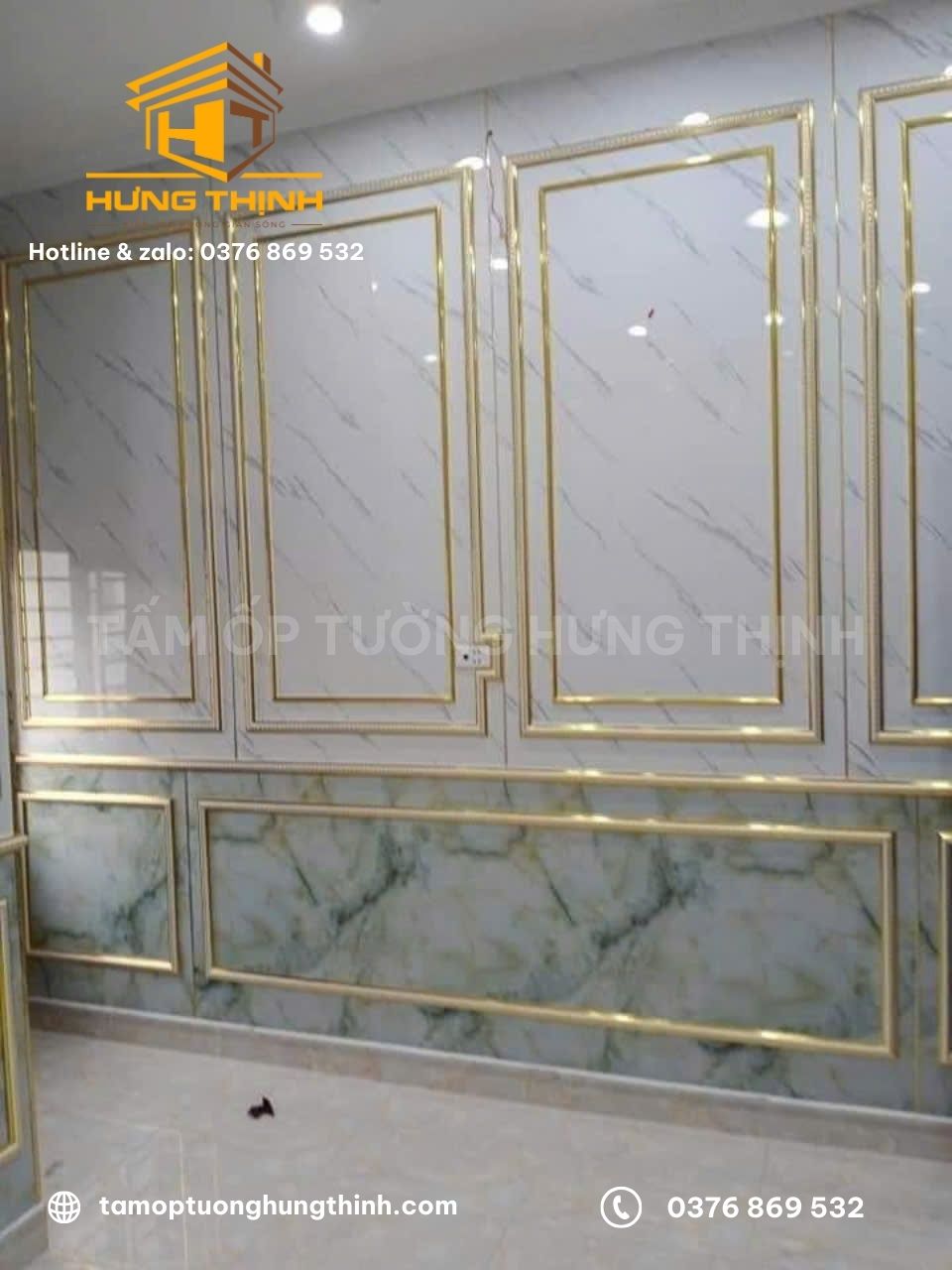 Ốp Tường Bằng Tấm Nhựa PVC Giả Đá Sang Trọng tại Quận 6